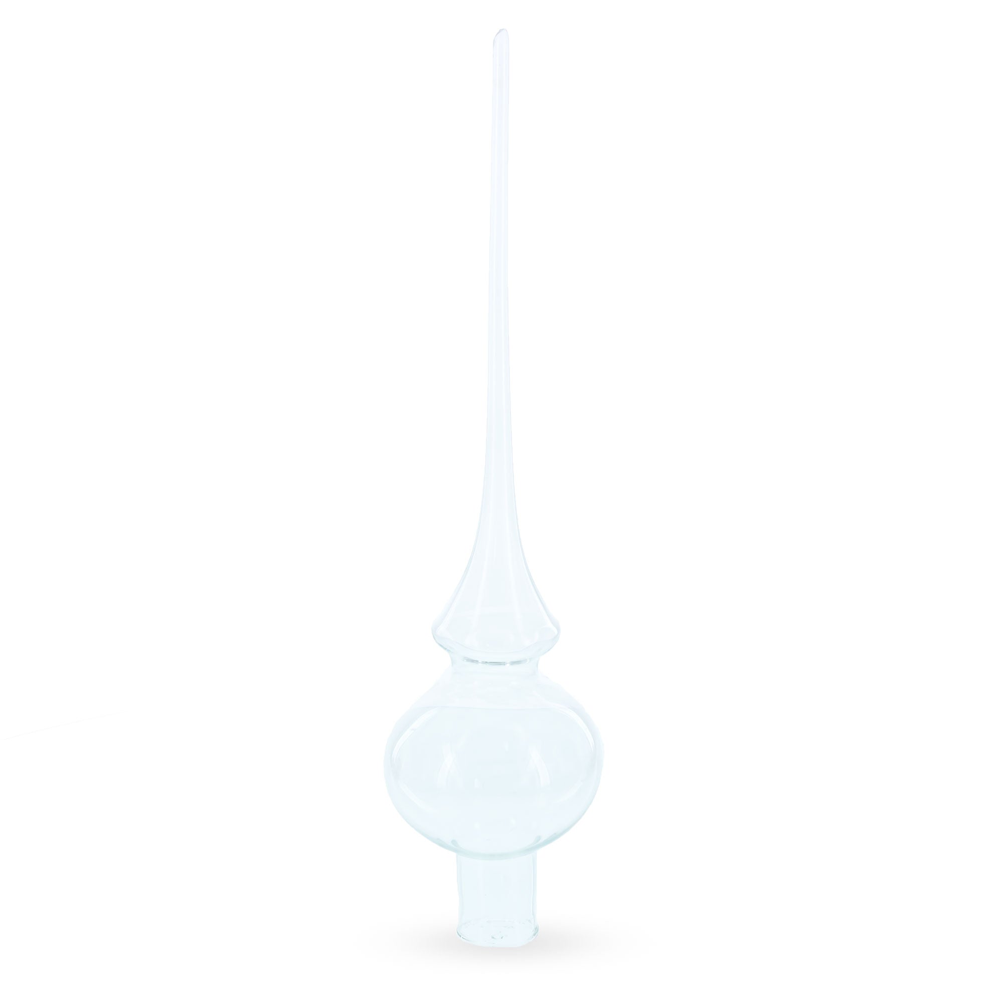 Clear Glass Christmas Tree Topper 11 Inches in Clear color Triangle
