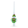 Dimensional Red Berries with Leaves on White Blown Glass Christmas Tree Topper 11 Inches in White color Triangle