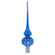 Silver Web on Blue Glass Tree Topper in Blue color Triangle