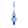 Glass Blue on Silver Glass Tree Topper in Blue color Triangle