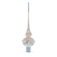 White Swirls on Champagne Glass Tree Topper in Ivory color, Triangle shape