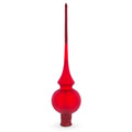 Translucent Red Glass Christmas Tree Topper 11 Inches in Red color Triangle