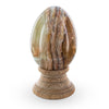 Stone Two Tones Polished Marble Stone Egg 3 Inches in Beige color Oval