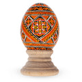 Authentic Blown Real Eggshell Ukrainian Easter Egg Pysanka 26 in Red color Oval