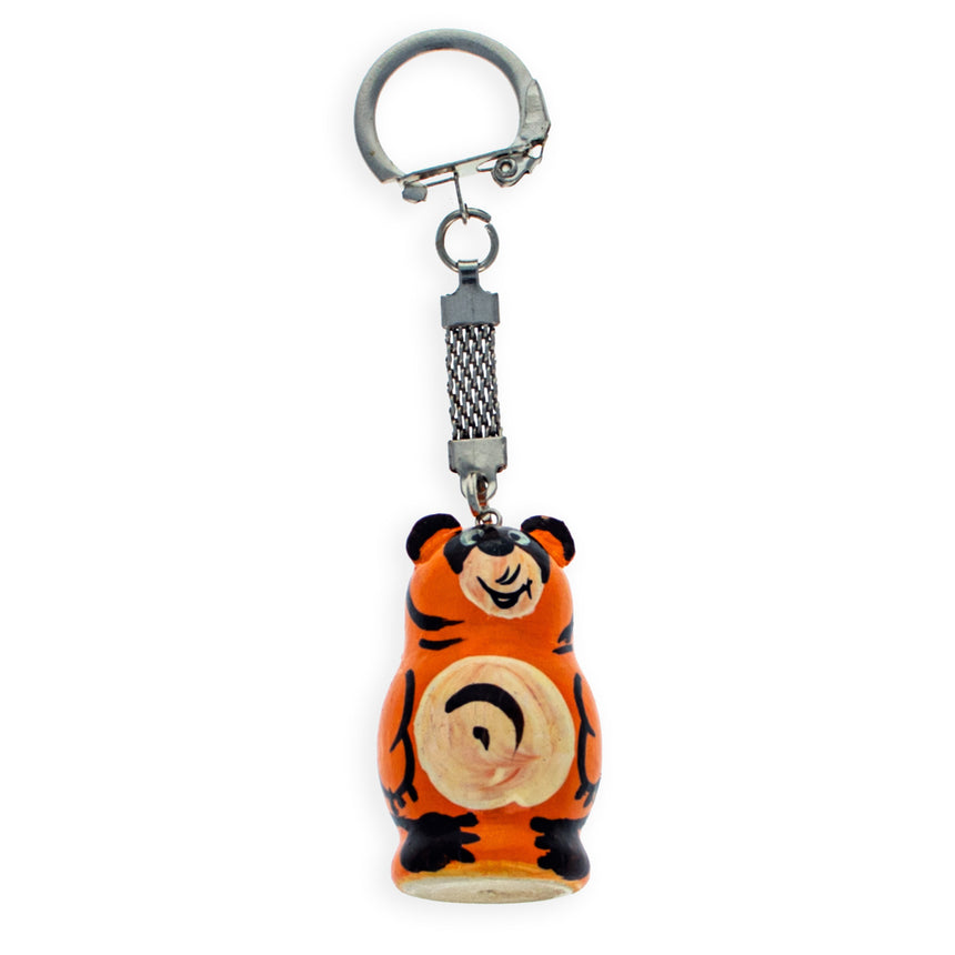 Bear Wooden Key Chains 4 Inches in Multi color
