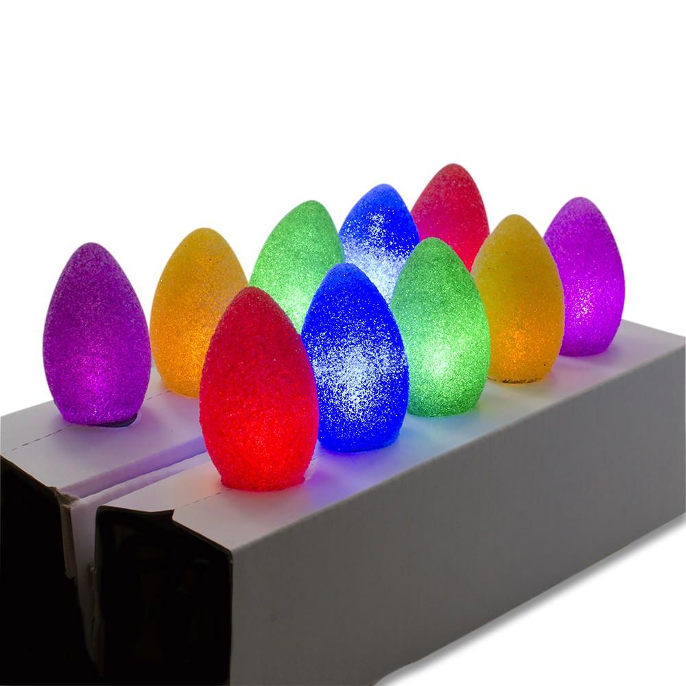 10 Crystal Frosted Lights LED Rope 8 Feet Long in Multi color,  shape