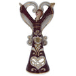 Angel in Red Porcelain Figurine with Tea Light 10 Inches in Red color