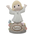 Girl Immersed in God's Love Porcelain Communion Figurine 5.5 Inches in White color