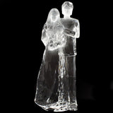 Newlywed Family Welcoming Newborn Baby Clear Acrylic Figure 8 Inches in Clear color