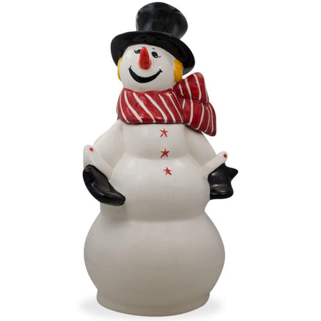 Snowman Wine Bottle Stopper 11 Inches in White color,  shape