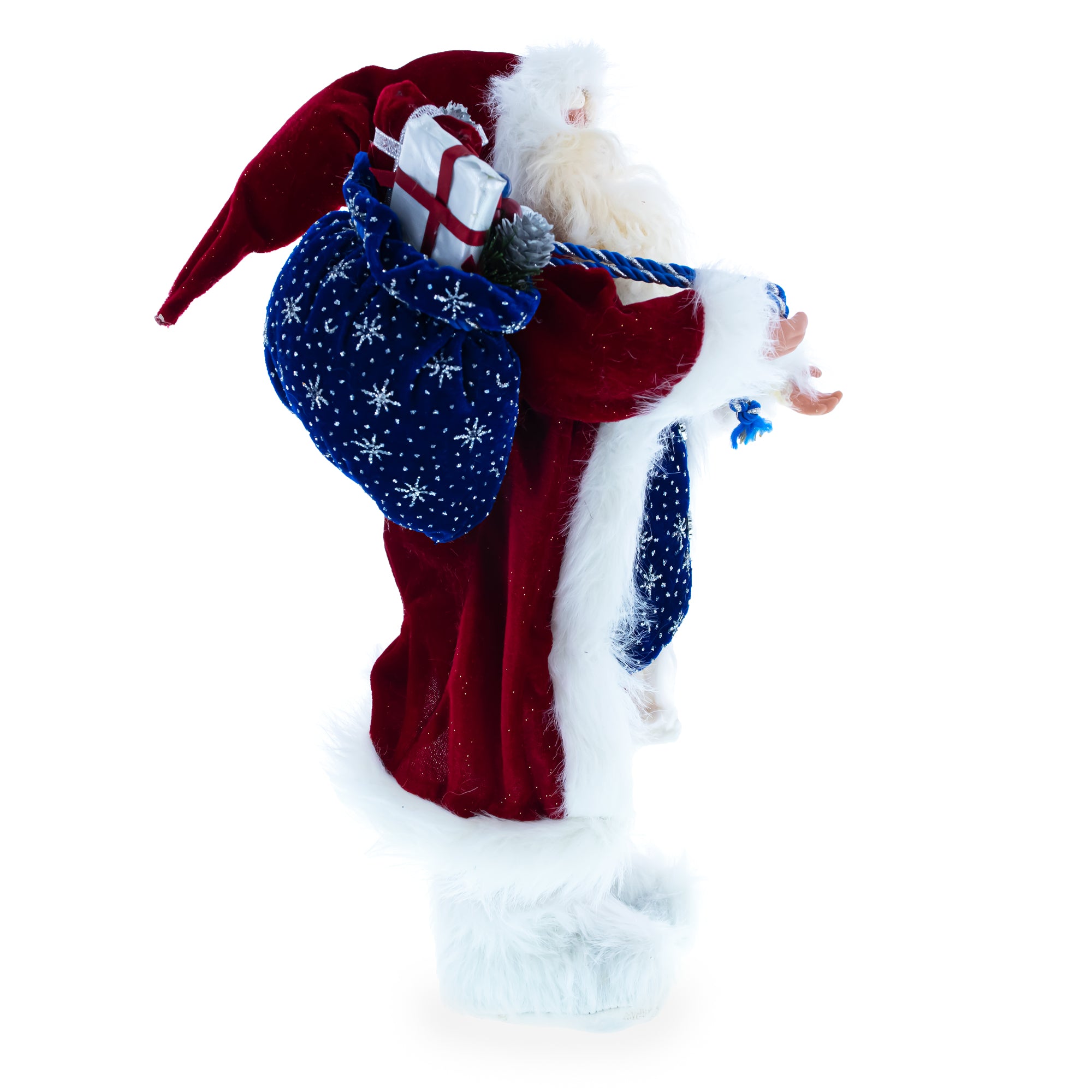 Standing Santa Fabric Figurine 18 InchesChina , dimensions in inches: 18 x 18.4 x 9.4
