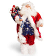 Fabric Standing Santa Fabric Figurine 18 Inches in Red color