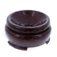 Mahogany Wood Egg Stand Holder Display 0.9 Inches in Brown color, Round shape