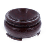 Mahogany Wood Egg Stand Holder Display 0.9 Inches in Brown color, Round shape