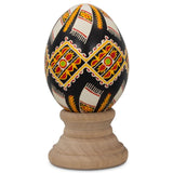 Embroidered Towels Authentic Blown Real Eggshell Ukrainian Easter Egg Pysanka in Red color Oval