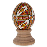 Eggshell Authentic Blown Real Eggshell Ukrainian Easter Egg Pysanka in Red color Oval