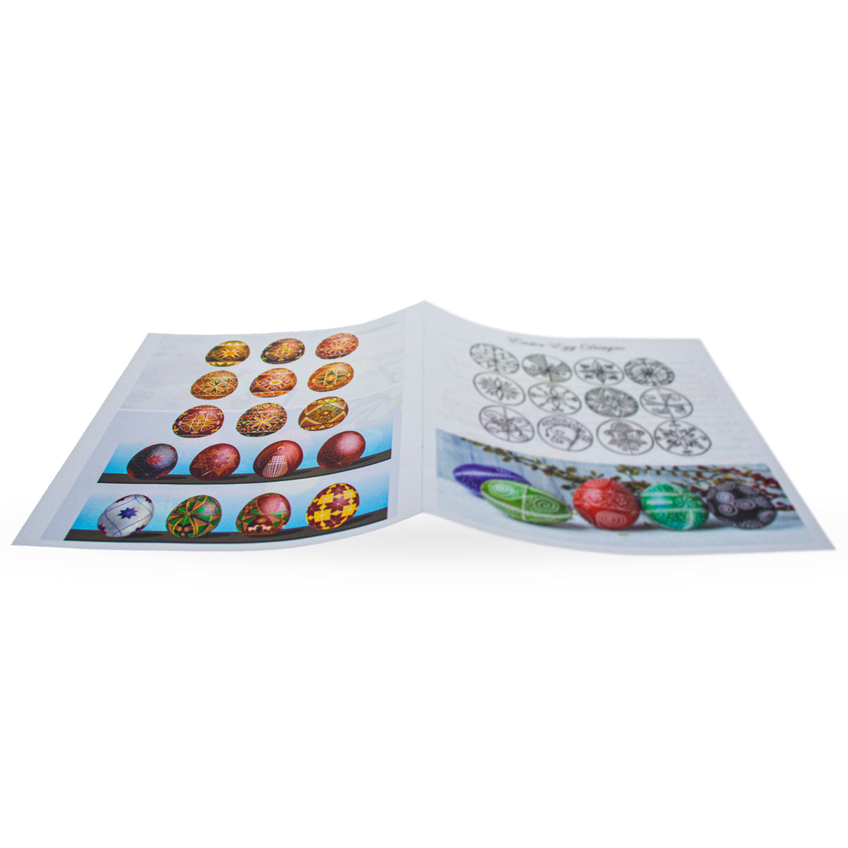 Egg Decorating Instruction and Template in Multi color, Rectangular shape