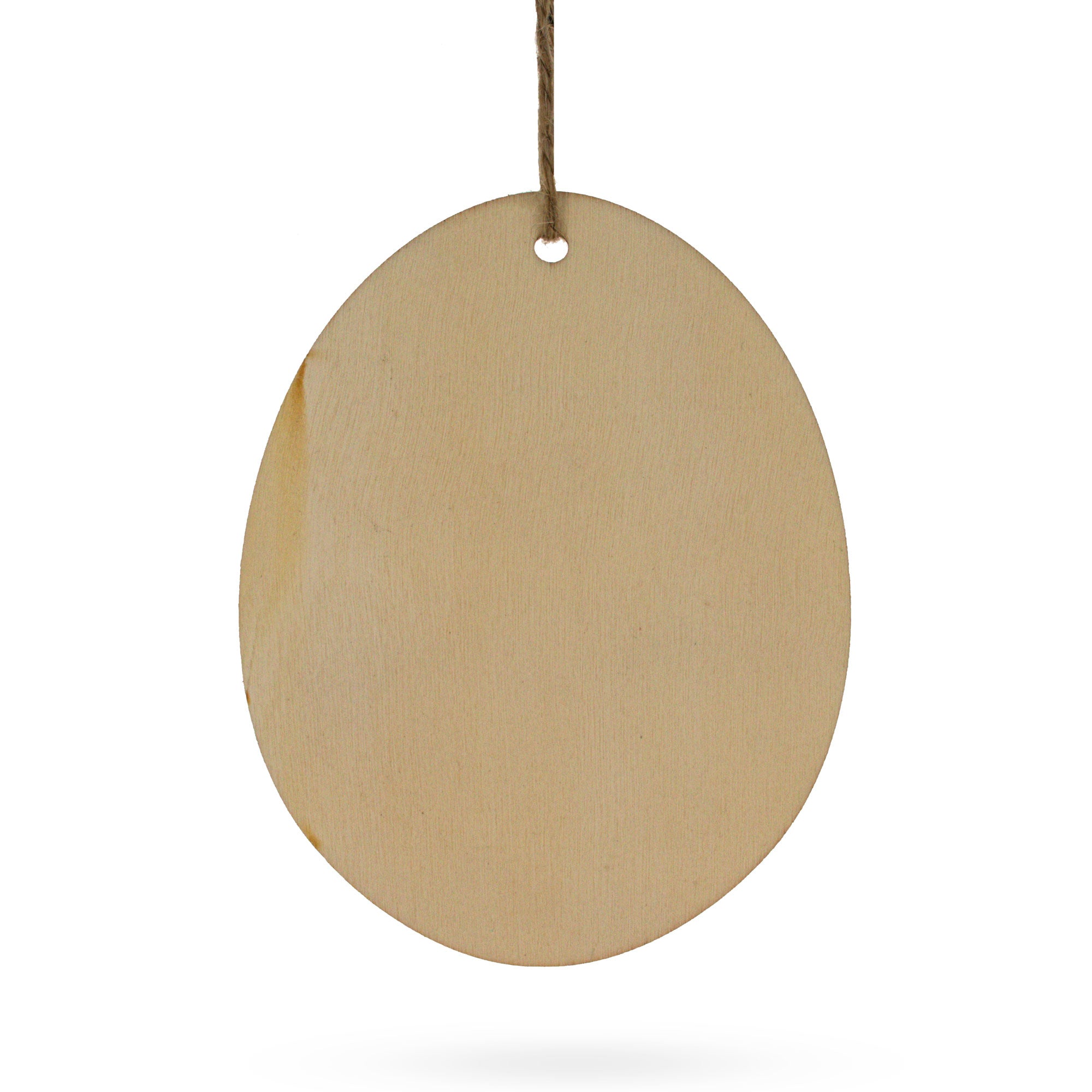 Set of 3 Easter Egg Unfinished Wooden Flowers Ornament 3.15 Inches , dimensions in inches: 3.15 x 2.35 x 0.1