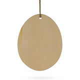 Set of 3 Easter Egg Unfinished Wooden Flowers Ornament 3.15 Inches , dimensions in inches: 3.15 x 2.35 x 0.1