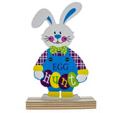 Easter Rabbit Egg Hunting Bunny Shape Cutout 6.15 Inches in Multi color