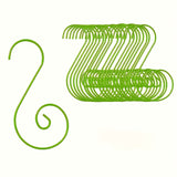 Set of 20 Green Metal Wire Spiral Christmas Ornaments Hooks Hangers S-Shaped 1.96 Inches in Green color