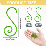 Shop Set of 20 Green Metal Wire Spiral Christmas Ornaments Hooks Hangers S-Shaped 1.96 Inches. Buy Hooks Green   for Sale by Online Gift Shop BestPysanky ornament hooks green s hooks christmas tree hooks metal ornament hangers holiday decoration hooks reusable ornament holders spiral hooks for ornaments christmas hooks for baubles and crafts