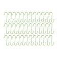 Set of 60 Matte Green Metal Wire Christmas Ornaments Hooks Hangers 1.16 Inches in Green color