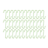 Set of 60 Matte Green Metal Wire Christmas Ornaments Hooks Hangers 1.16 Inches in Green color