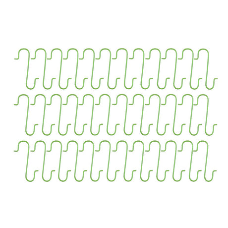 Set of 60 Matte Green Metal Wire Christmas Ornaments Hooks Hangers 1.16 Inches in Green color
