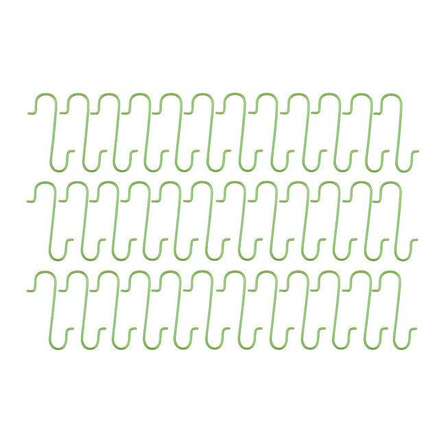 Set of 60 Matte Green Metal Wire Christmas Ornaments Hooks Hangers 1.16 Inches in Green color
