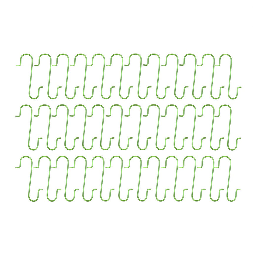 Set of 60 Matte Green Metal Wire Christmas Ornaments Hooks Hangers 1.16 Inches in Green color