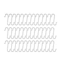 Set of 60 Silver Metal Wire Christmas Ornaments Hooks Hangers 1.16 Inches in Silver color