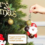 Set of 60 Green Plastic Christmas Ornaments Hooks Hangers 1.8 Inches
