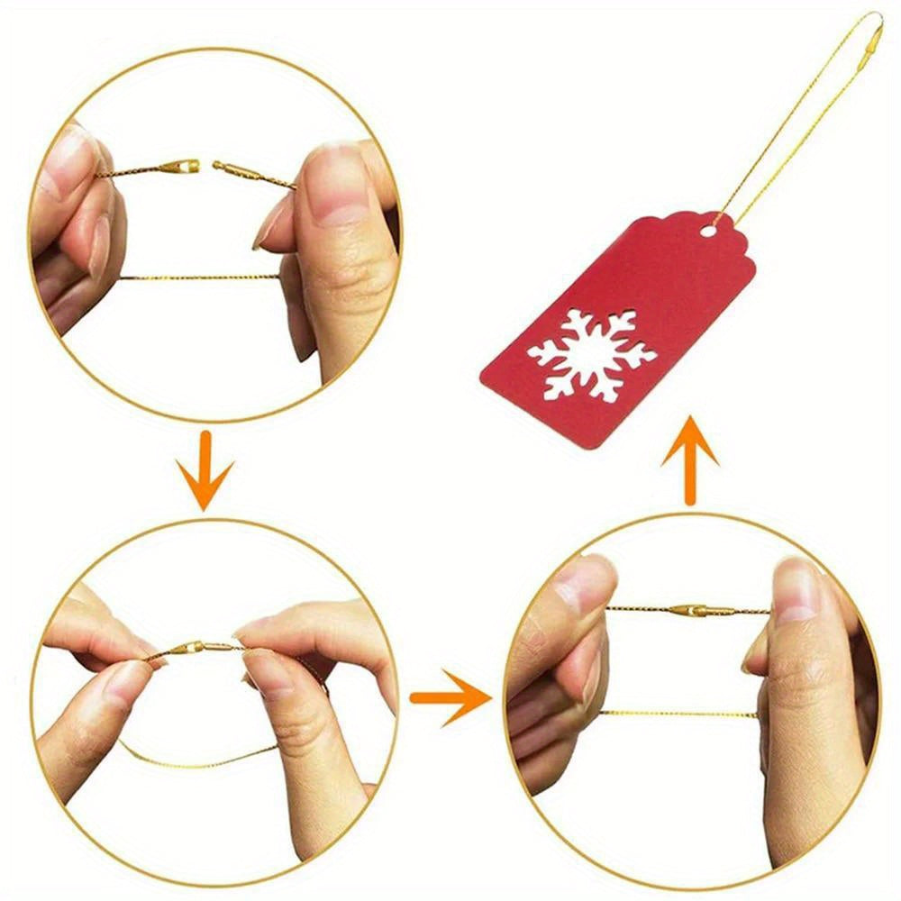 BestPysanky online gift shop sells ornament hanging strings metallic loops holiday decoration hooks Christmas tree tags gift tags DIY crafts gold silver red green string connectors festive ornament holders