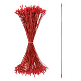 Set of 100 Red Christmas Ornaments Cords Strings Hangers 7.9 Inches in Red color