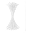 Set of 100 White Christmas Ornaments Cords Strings Hangers 7.9 Inches in White color