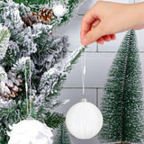 Set of 100 White Christmas Ornaments Cords Strings Hangers 7.9 Inches , dimensions in inches: 1.5 x 5.5 x 3.5