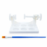 Kids Mini Plastic Craft Lathe with Brush for Decorating Eggs in White color