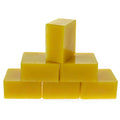 Set of 6 Yellow Triple Filtered Square Beeswaxes 2.4 oz in Yellow color Square