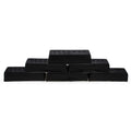 Set of 6 Black Triple Filtered Rectangle Beeswaxes 6 oz in Black color Rectangular