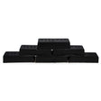 Set of 6 Black Triple Filtered Rectangle Beeswaxes 6 oz in Black color Rectangle