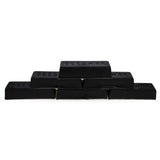 Set of 6 Black Triple Filtered Rectangle Beeswaxes 6 oz in Black color Rectangle