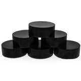 Set of 6Triple Filtered Black Circle Beeswaxes 4.8 oz in Black color Round
