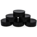 Set of 6Triple Filtered Black Circle Beeswaxes 4.8 oz in Black color, Round shape