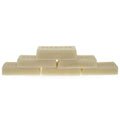 Set of 6 Clear Triple Filtered Rectangle Shape Beeswax Bars 6 oz in Clear color Rectangular