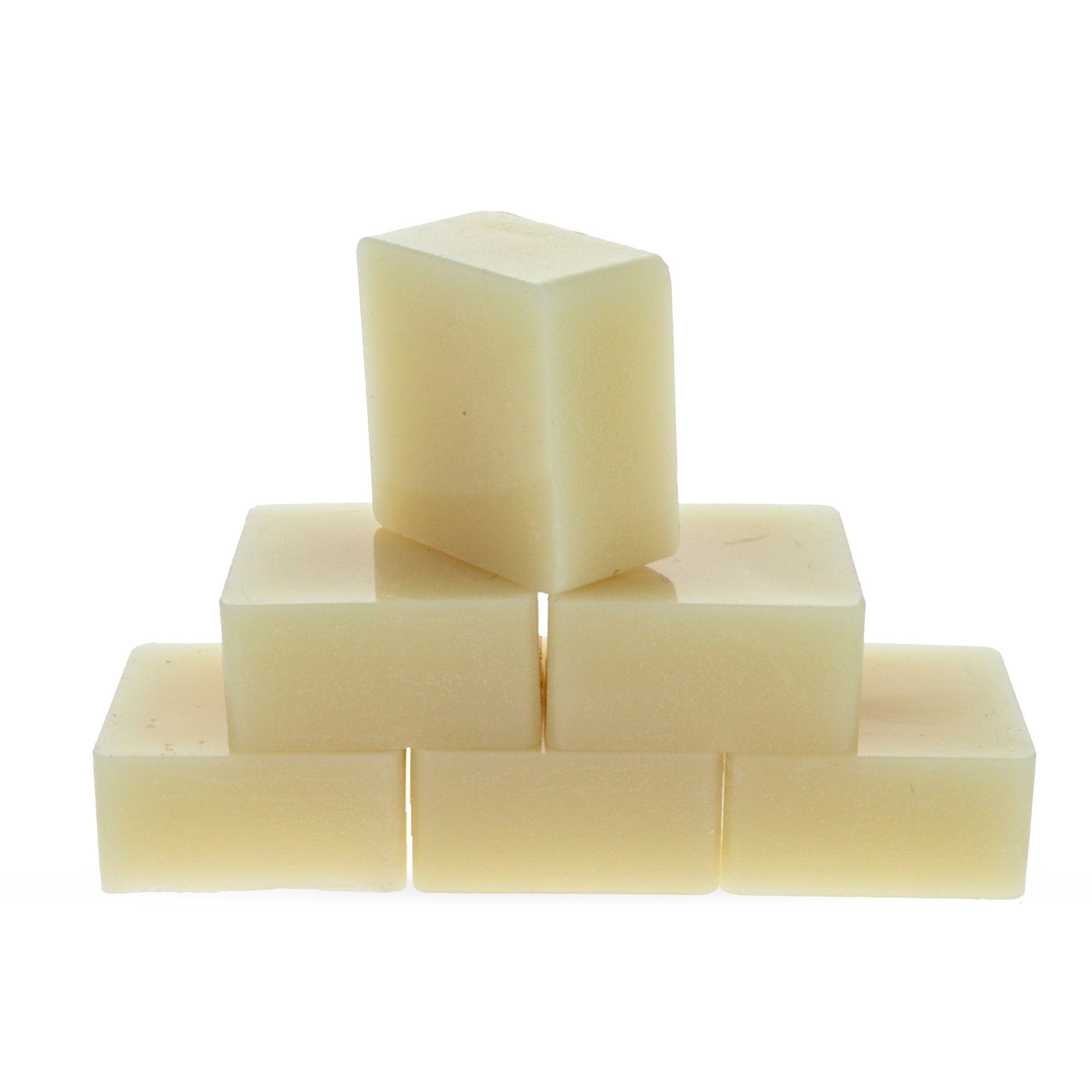 Set of 6 Square White Color  Pure Filtered Beeswax 2.4 oz in White color Square