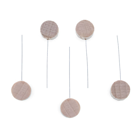 Set of 5 Wooden Handle Cleaning Wires for 0.2 - 0.7 mm Tip Kistka Hot Wax Pens in Multi color