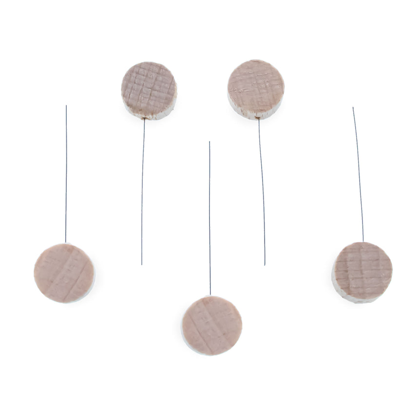 Set of 5 Wooden Handle Cleaning Wires for 0.2 - 0.7 mm Tip Kistka Hot Wax Pens in Multi color