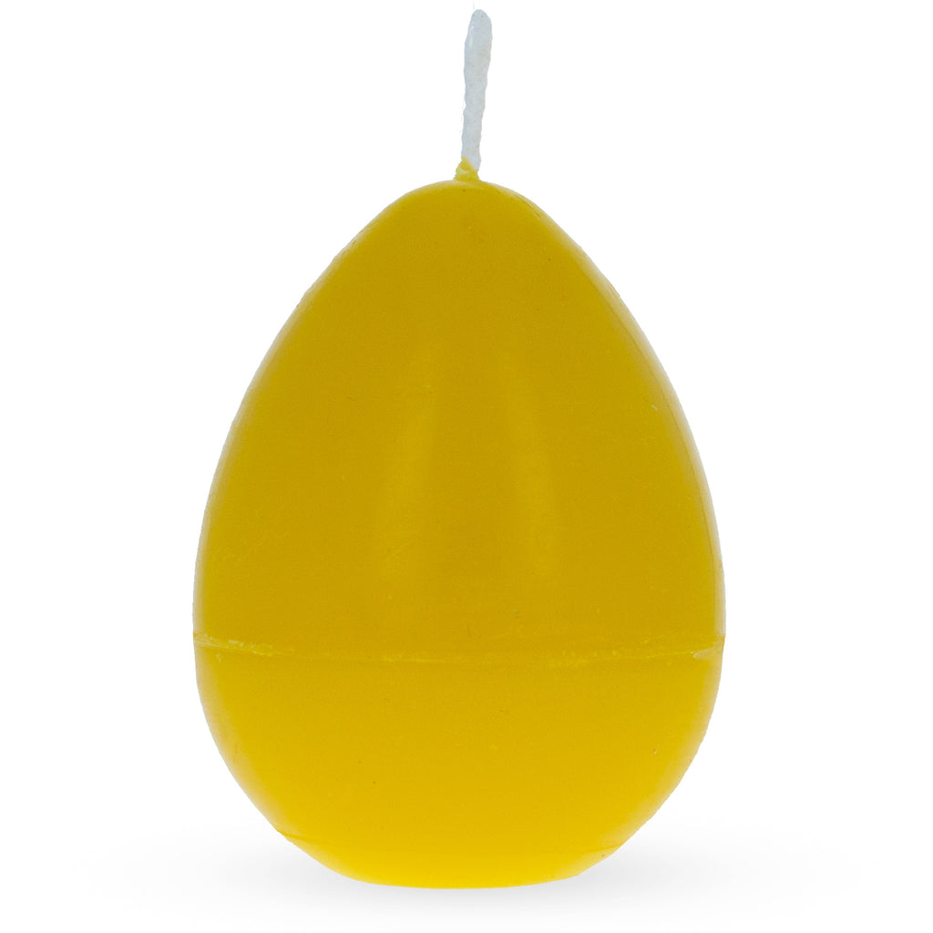 Bees Wax Egg-shaped 100% Pure Beeswax Handmade Candle Sweet Honey Smell 2.6 OZ in Yellow color Oval