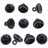 10 Globe Black Metal Ornament Caps - Ball or Egg Top Findings, End Caps 0.32 Inches (8 mm) in Black color Round